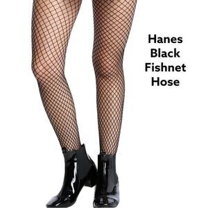 New! Hanes black fishnet hose!